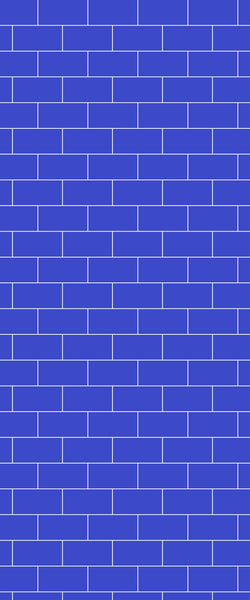 Blue Brick Tile Acrylic Shower Wall Panel 2440mm x 1220mm (3mm Thick) - CladdTech