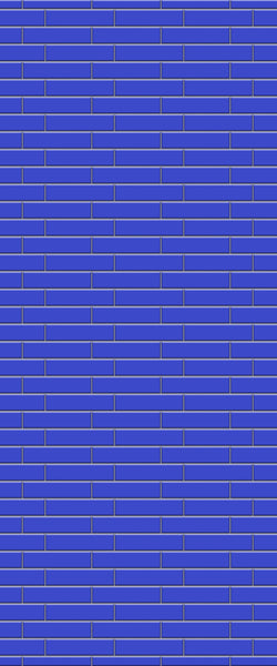 Blue Brickslips Acrylic Shower Wall Panel 2440mm x 1220mm (3mm Thick) - CladdTech