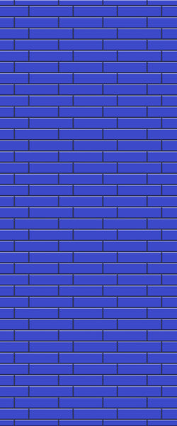 Blue Brickslips Acrylic Shower Wall Panel 2440mm x 1220mm (3mm Thick) - CladdTech