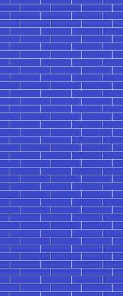 Blue Brickslips Acrylic Shower Wall Panel 2440mm x 1220mm (3mm Thick) - CladdTech