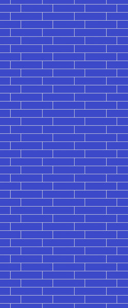 Blue Brickslips Acrylic Shower Wall Panel 2440mm x 1220mm (3mm Thick) - CladdTech