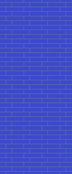 Blue Brickslips Acrylic Shower Wall Panel 2440mm x 1220mm (3mm Thick) - CladdTech