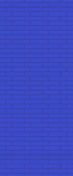 Blue Brickslips Acrylic Shower Wall Panel 2440mm x 1220mm (3mm Thick) - CladdTech