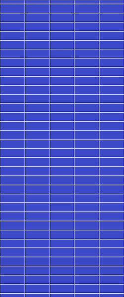 Blue Horizontal Block Acrylic Shower Wall Panel 2440mm x 1220mm (3mm Thick) - CladdTech