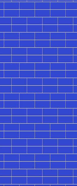 Blue Brickbond Acrylic Shower Wall Panel 2440mm x 1220mm (3mm Thick) - CladdTech