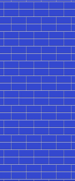 Blue Brickbond Acrylic Shower Wall Panel 2440mm x 1220mm (3mm Thick) - CladdTech