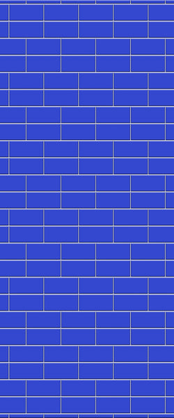 Blue Brickbond Acrylic Shower Wall Panel 2440mm x 1220mm (3mm Thick) - CladdTech