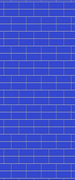 Blue Brickbond Acrylic Shower Wall Panel 2440mm x 1220mm (3mm Thick) - CladdTech