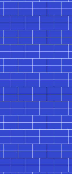 Blue Brickbond Acrylic Shower Wall Panel 2440mm x 1220mm (3mm Thick) - CladdTech