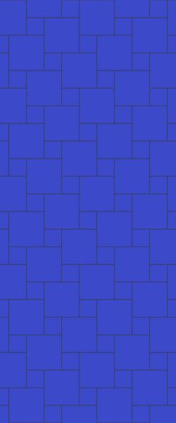 Blue Pin Wheel Tile Acrylic Shower Wall Panel 2440mm x 1220mm (3mm Thick) - CladdTech