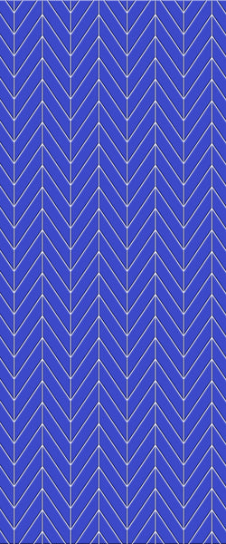 Blue Chevron Acrylic Shower Wall Panel 2440mm x 1220mm (3mm Thick) - CladdTech