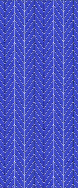 Blue Chevron Acrylic Shower Wall Panel 2440mm x 1220mm (3mm Thick) - CladdTech