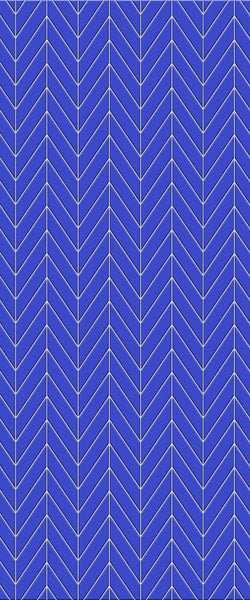 Blue Chevron Acrylic Shower Wall Panel 2440mm x 1220mm (3mm Thick) - CladdTech