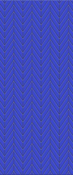 Blue Chevron Acrylic Shower Wall Panel 2440mm x 1220mm (3mm Thick) - CladdTech