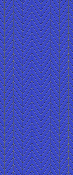 Blue Chevron Acrylic Shower Wall Panel 2440mm x 1220mm (3mm Thick) - CladdTech