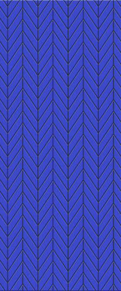 Blue Chevron Acrylic Shower Wall Panel 2440mm x 1220mm (3mm Thick) - CladdTech