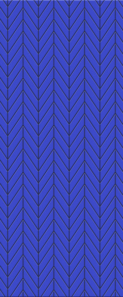 Blue Chevron Acrylic Shower Wall Panel 2440mm x 1220mm (3mm Thick) - CladdTech