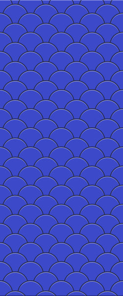 Blue Fishscales Acrylic Shower Wall Panel 2440mm x 1220mm (3mm Thick) - CladdTech