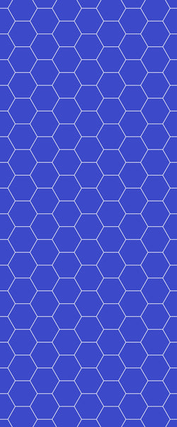 Blue Hexagons Acrylic Shower Wall Panel 2440mm x 1220mm (3mm Thick) - CladdTech