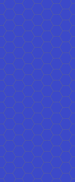 Blue Hexagons Acrylic Shower Wall Panel 2440mm x 1220mm (3mm Thick) - CladdTech