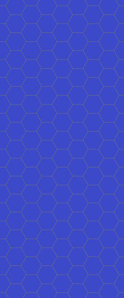 Blue Hexagons Acrylic Shower Wall Panel 2440mm x 1220mm (3mm Thick) - CladdTech