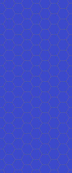 Blue Hexagons Acrylic Shower Wall Panel 2440mm x 1220mm (3mm Thick) - CladdTech