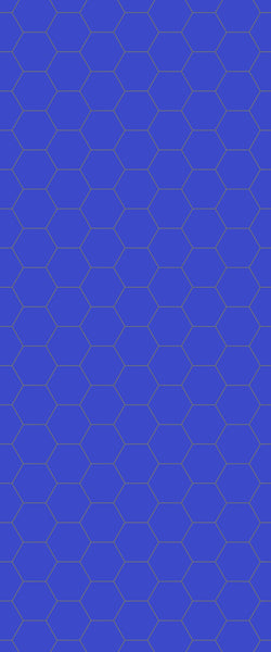 Blue Hexagons Acrylic Shower Wall Panel 2440mm x 1220mm (3mm Thick) - CladdTech