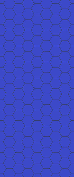 Blue Hexagons Acrylic Shower Wall Panel 2440mm x 1220mm (3mm Thick) - CladdTech