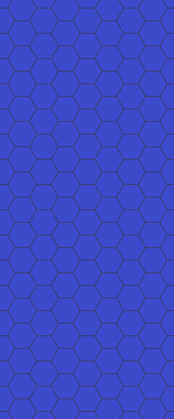 Blue Hexagons Acrylic Shower Wall Panel 2440mm x 1220mm (3mm Thick) - CladdTech
