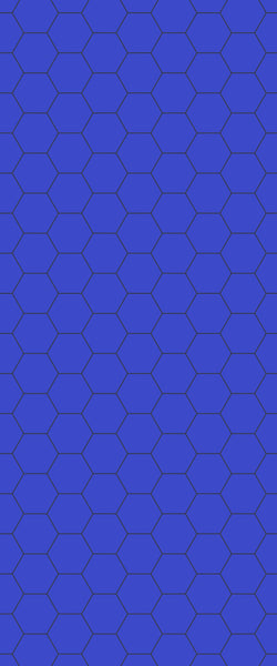 Blue Hexagons Acrylic Shower Wall Panel 2440mm x 1220mm (3mm Thick) - CladdTech