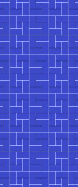 Blue Windmill Tile Acrylic Shower Wall Panel 2440mm x 1220mm (3mm Thick)