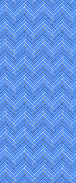 Blue Single Herringbone Tile Acrylic Shower Wall Panel 2440mm x 1220mm (3mm Thick) - CladdTech