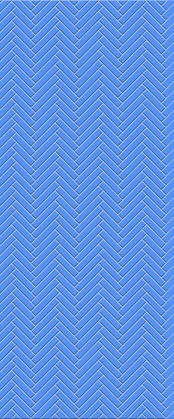 Blue Single Herringbone Tile Acrylic Shower Wall Panel 2440mm x 1220mm (3mm Thick) - CladdTech