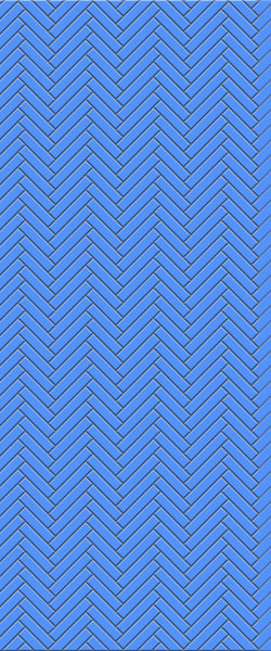 Blue Single Herringbone Tile Acrylic Shower Wall Panel 2440mm x 1220mm (3mm Thick) - CladdTech