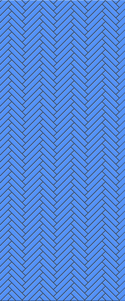 Blue Single Herringbone Tile Acrylic Shower Wall Panel 2440mm x 1220mm (3mm Thick) - CladdTech