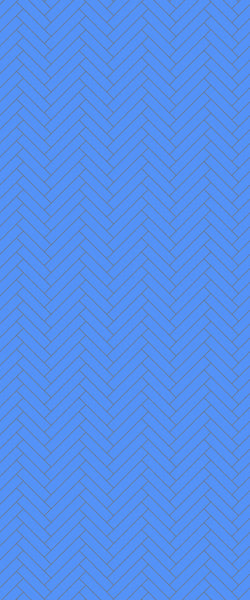 Blue Single Herringbone Tile Acrylic Shower Wall Panel 2440mm x 1220mm (3mm Thick) - CladdTech
