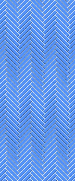 Blue Double Herringbone Tile Acrylic Shower Wall Panel 2440mm x 1220mm (3mm Thick) - CladdTech