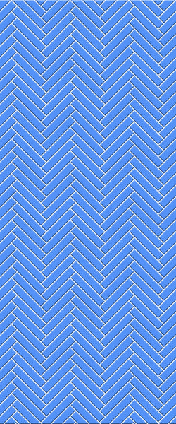 Blue Double Herringbone Tile Acrylic Shower Wall Panel 2440mm x 1220mm (3mm Thick) - CladdTech