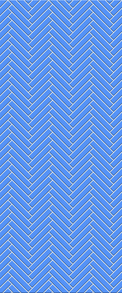 Blue Double Herringbone Tile Acrylic Shower Wall Panel 2440mm x 1220mm (3mm Thick) - CladdTech