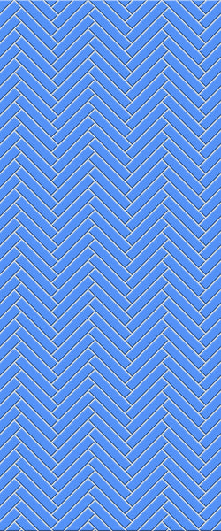 Blue Double Herringbone Tile Acrylic Shower Wall Panel 2440mm x 1220mm (3mm Thick) - CladdTech