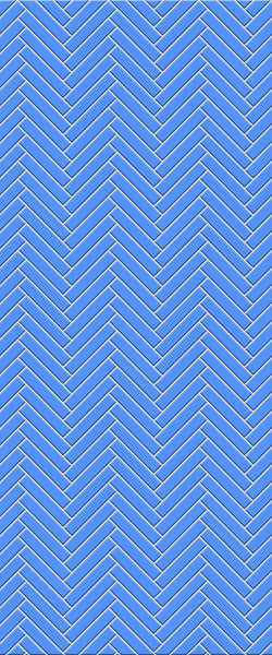 Blue Double Herringbone Tile Acrylic Shower Wall Panel 2440mm x 1220mm (3mm Thick) - CladdTech