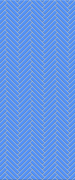 Blue Double Herringbone Tile Acrylic Shower Wall Panel 2440mm x 1220mm (3mm Thick) - CladdTech