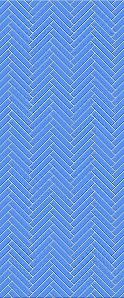 Blue Double Herringbone Tile Acrylic Shower Wall Panel 2440mm x 1220mm (3mm Thick) - CladdTech