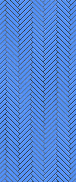 Blue Double Herringbone Tile Acrylic Shower Wall Panel 2440mm x 1220mm (3mm Thick) - CladdTech