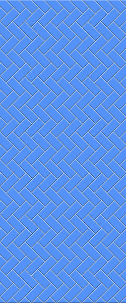 Blue Diagonal Herringbone Tile Acrylic Shower Wall Panel 2440mm x 1220mm (3mm Thick) - CladdTech