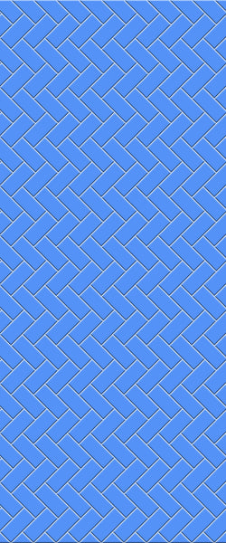 Blue Diagonal Herringbone Tile Acrylic Shower Wall Panel 2440mm x 1220mm (3mm Thick) - CladdTech