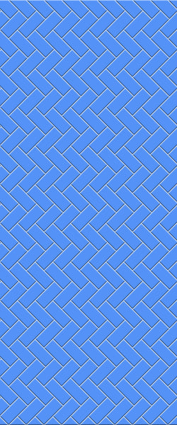 Blue Diagonal Herringbone Tile Acrylic Shower Wall Panel 2440mm x 1220mm (3mm Thick) - CladdTech