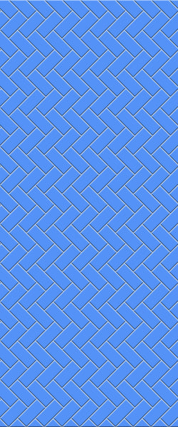 Blue Diagonal Herringbone Tile Acrylic Shower Wall Panel 2440mm x 1220mm (3mm Thick) - CladdTech