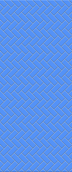 Blue Diagonal Herringbone Tile Acrylic Shower Wall Panel 2440mm x 1220mm (3mm Thick) - CladdTech