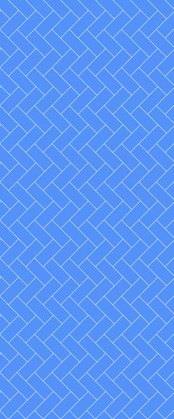 Blue Diagonal Herringbone Tile Acrylic Shower Wall Panel 2440mm x 1220mm (3mm Thick) - CladdTech